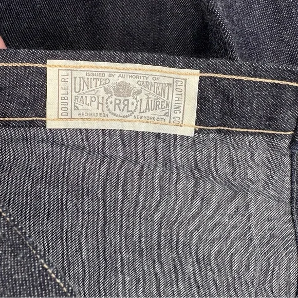 RRL By Ralph Lauren Slim Fit Denim Western Shirt Rinse Medium